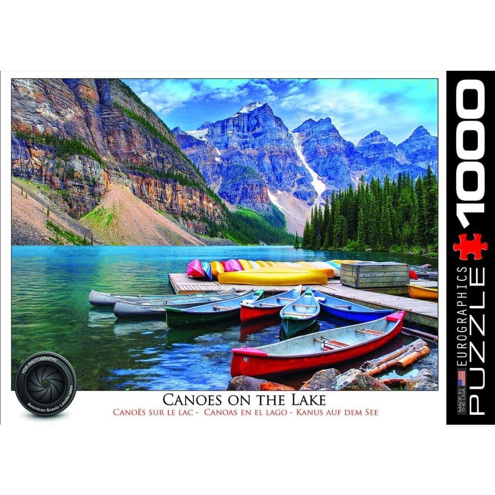 Canoes On The Lake 1000 Piece Puzzle Third Alternate Image