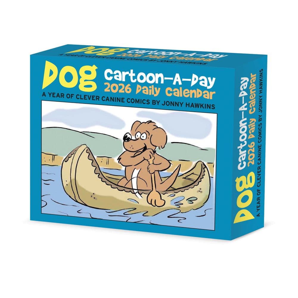 Dog Cartoon A Day 2026 Desk Calendar Main Image