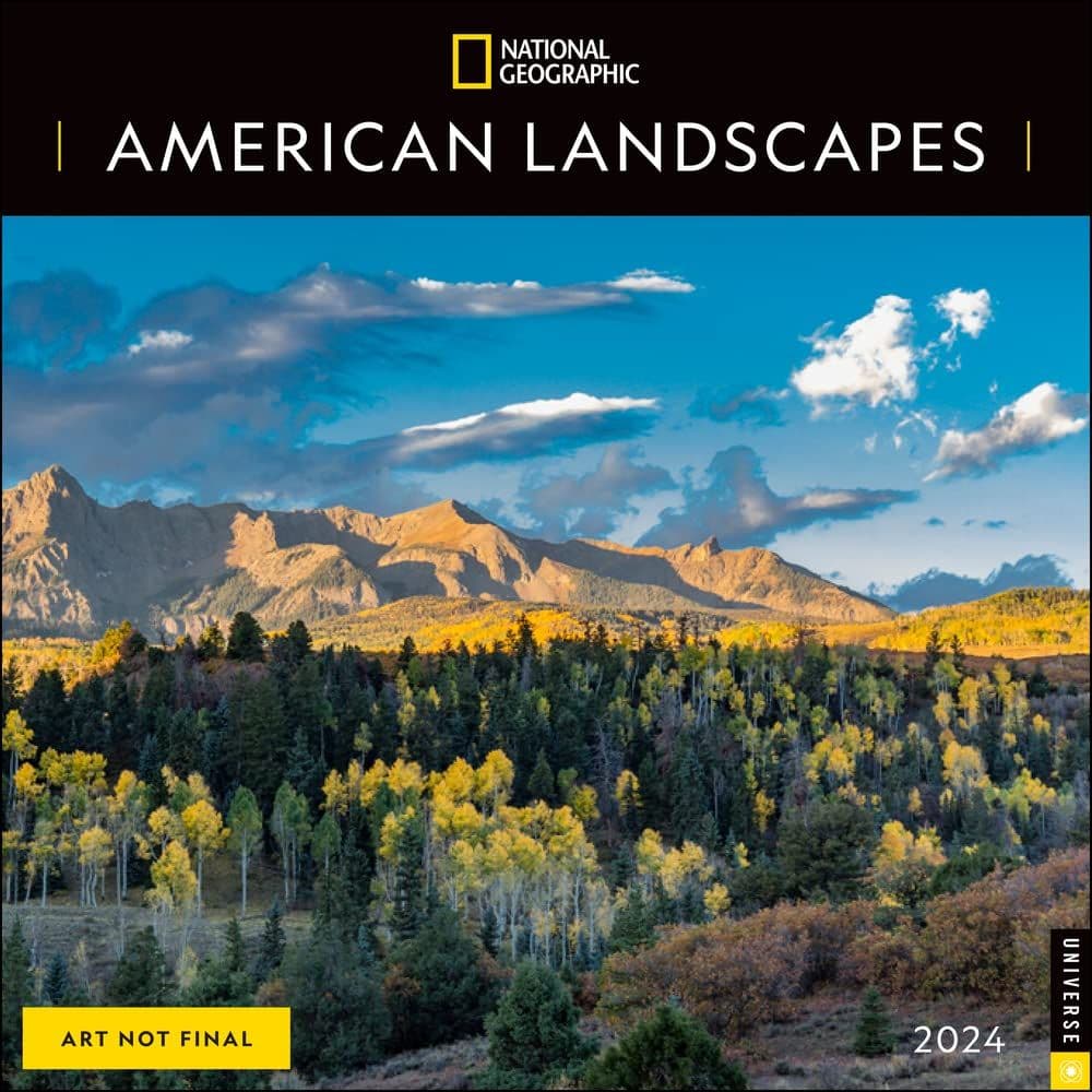 American Landscapes National Geographic 2024 Wall Calendar