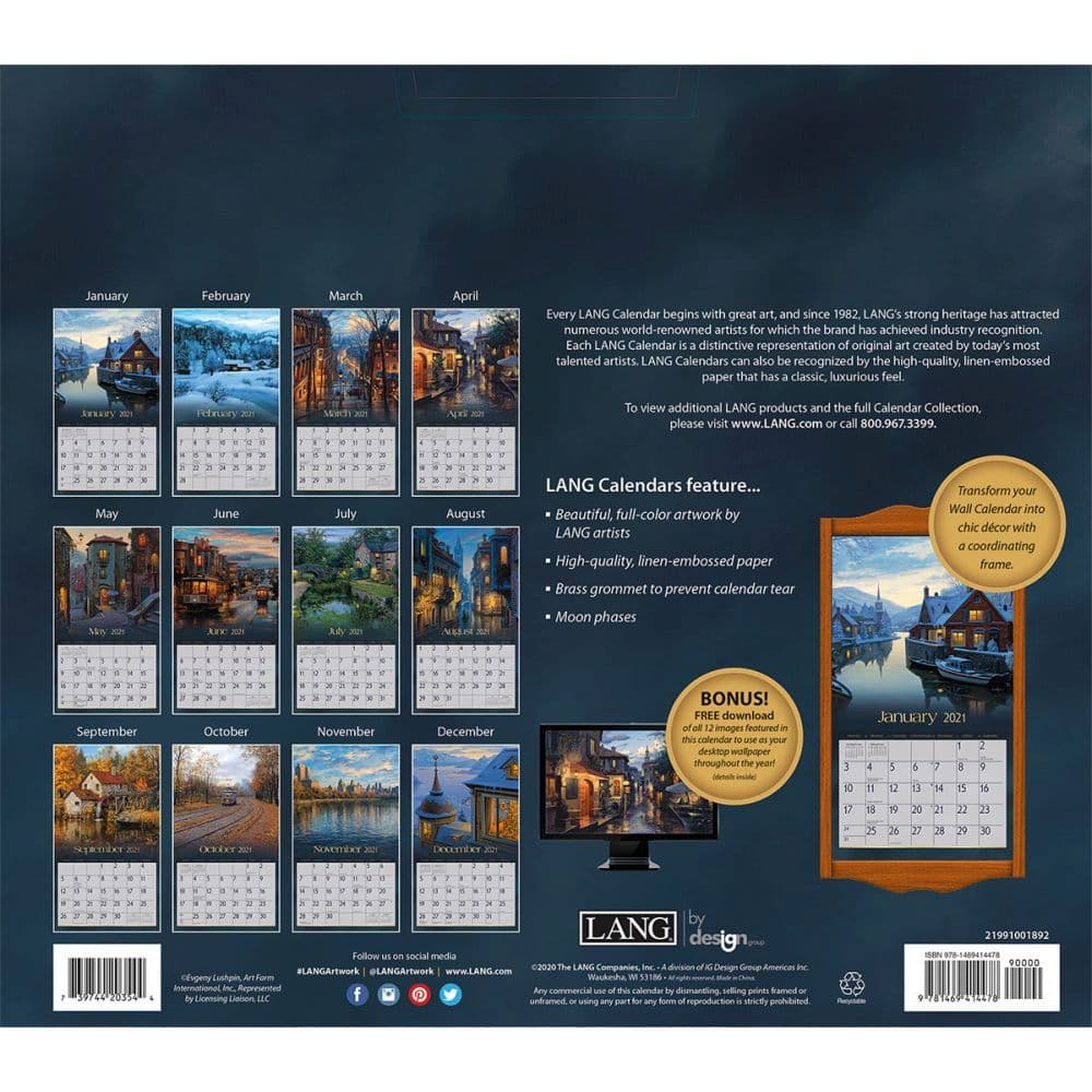 Around the World Wall Calendar by Eugene Lushpin