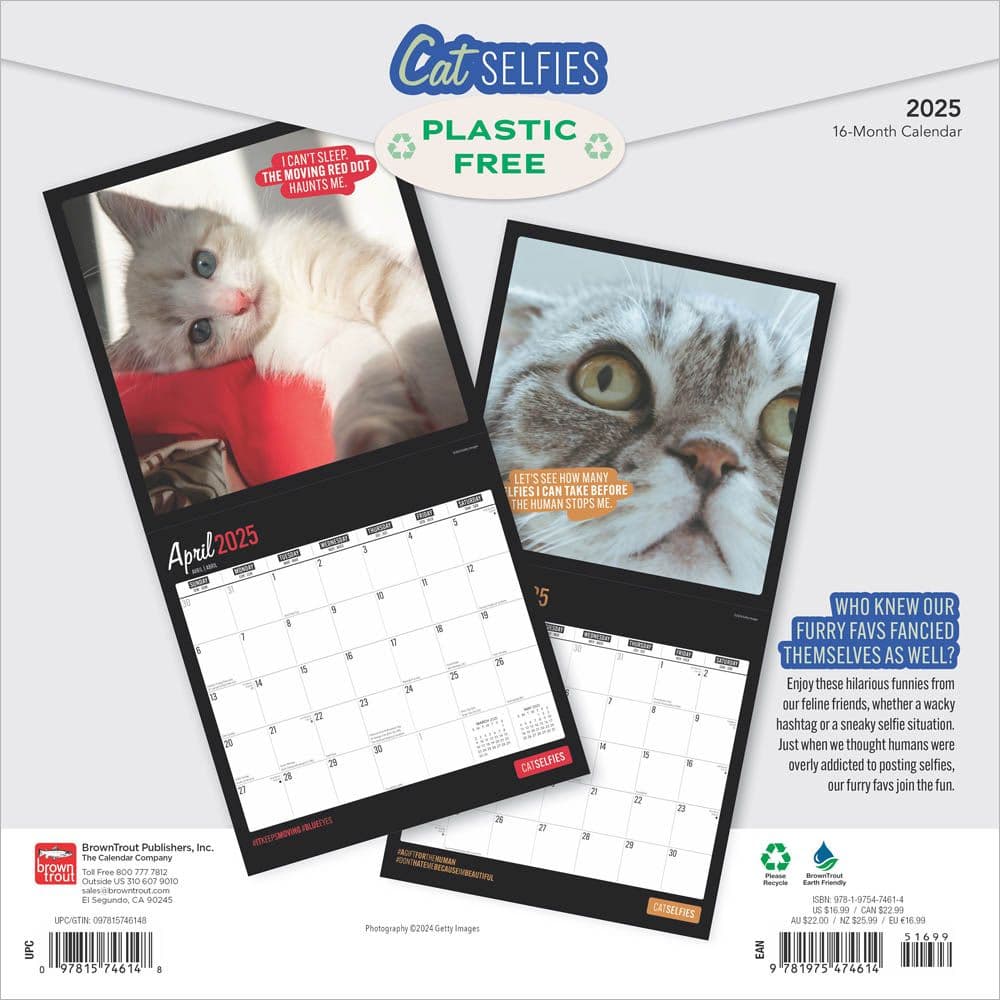 Cat Selfies 2025 Wall Calendar First Alternate Image width=&quot;1000&quot; height=&quot;1000&quot;