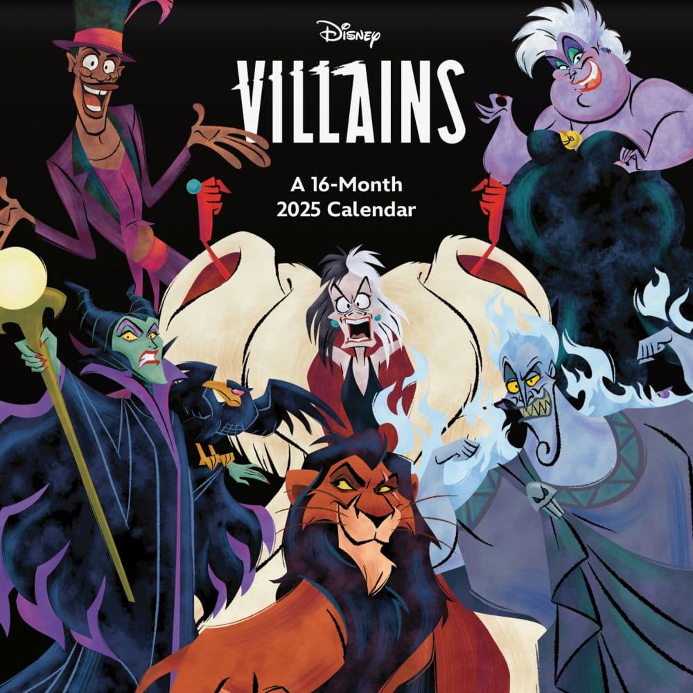 Disney Villains 2025 Wall Calendar Main Image