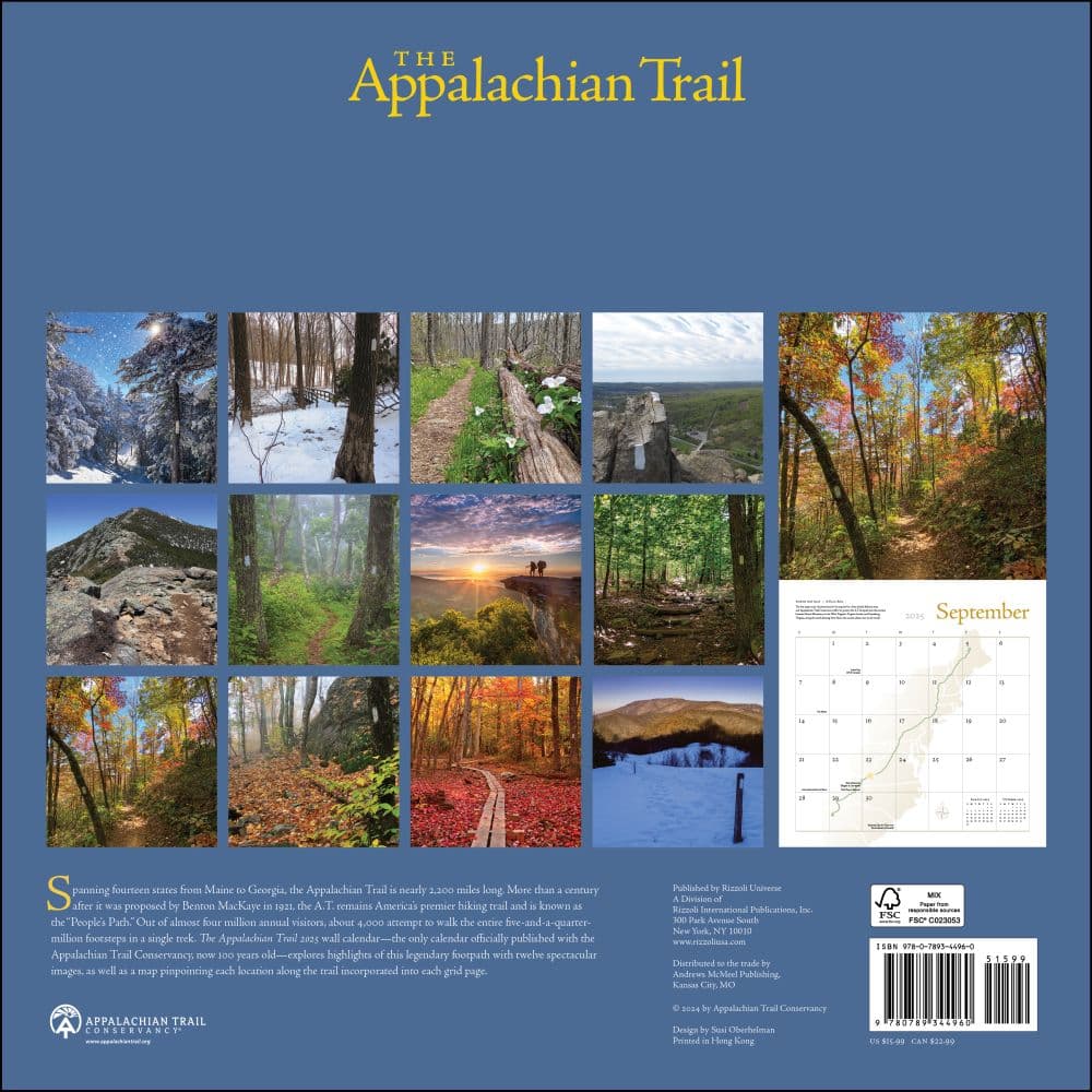 Appalachian Trail 2025 Wall Calendar First Alternate Image width=&quot;1000&quot; height=&quot;1000&quot;