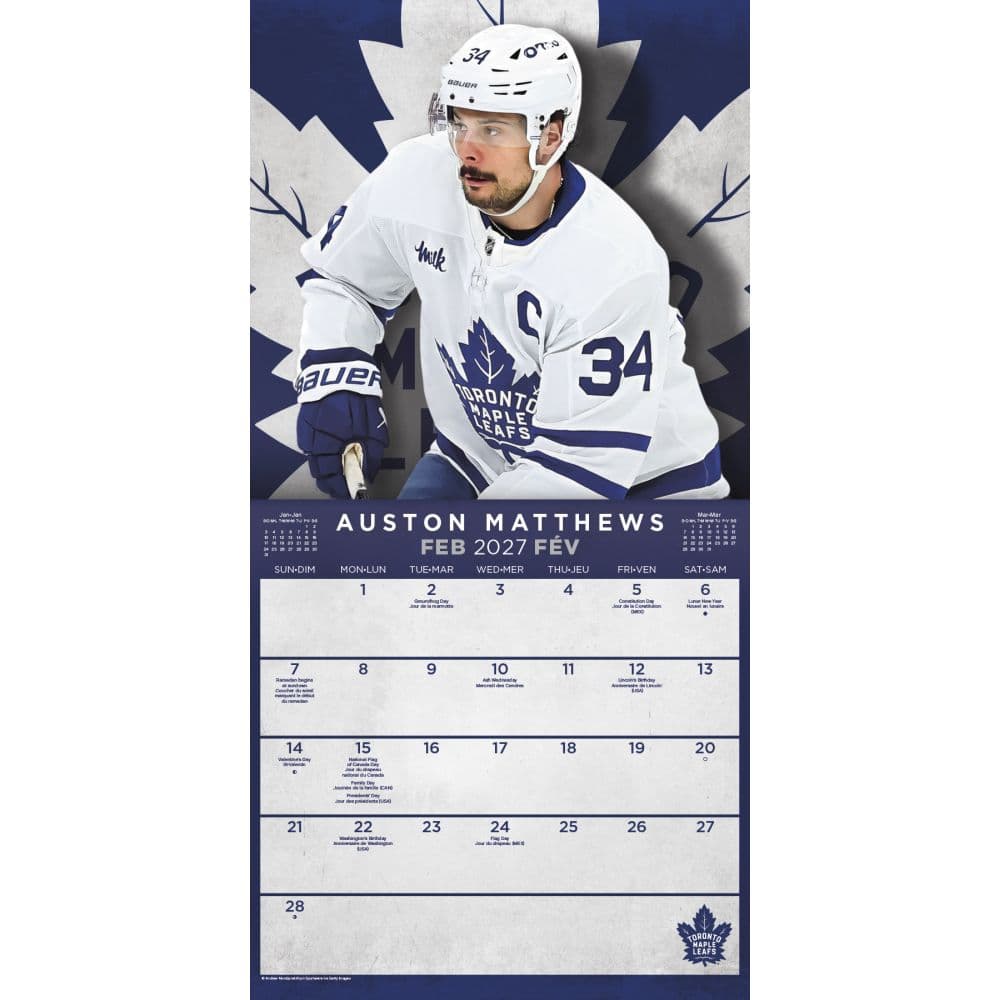 NHL Superstars Bilingual French 2027 Wall Calendar Third Alternate Image