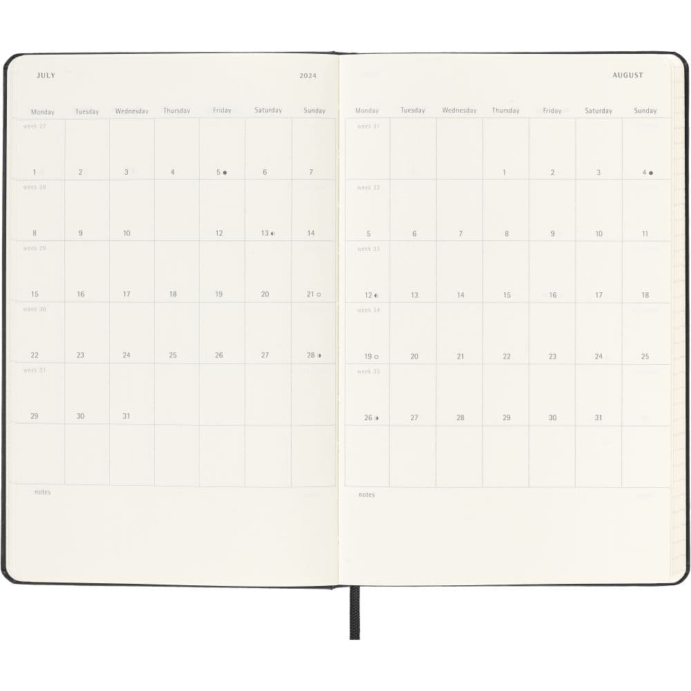 Moleskine Lg Black Daily HC 2024 Planner