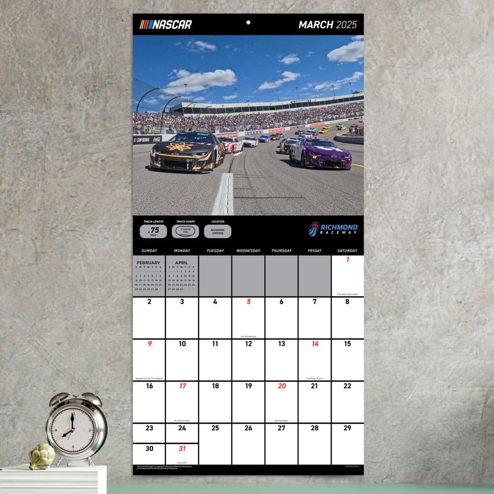 Nascar Tracks 2025 Wall Calendar Third Alternate Image