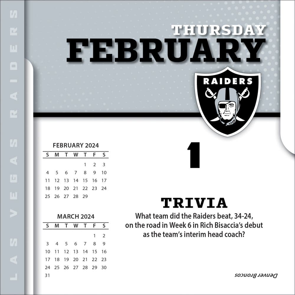 Las Vegas Raiders 2024 Desk Calendar