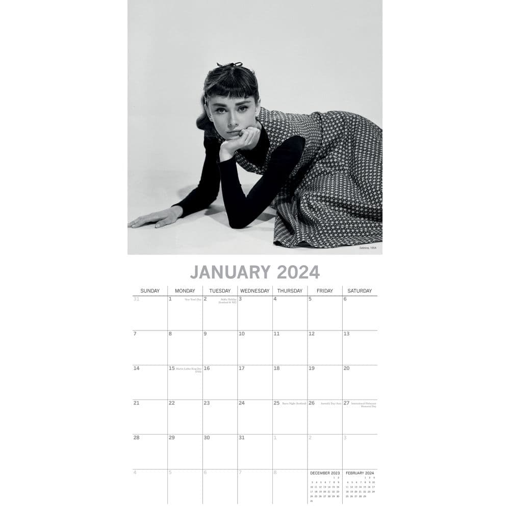 Audrey Hepburn 2024 Wall Calendar Alt2
