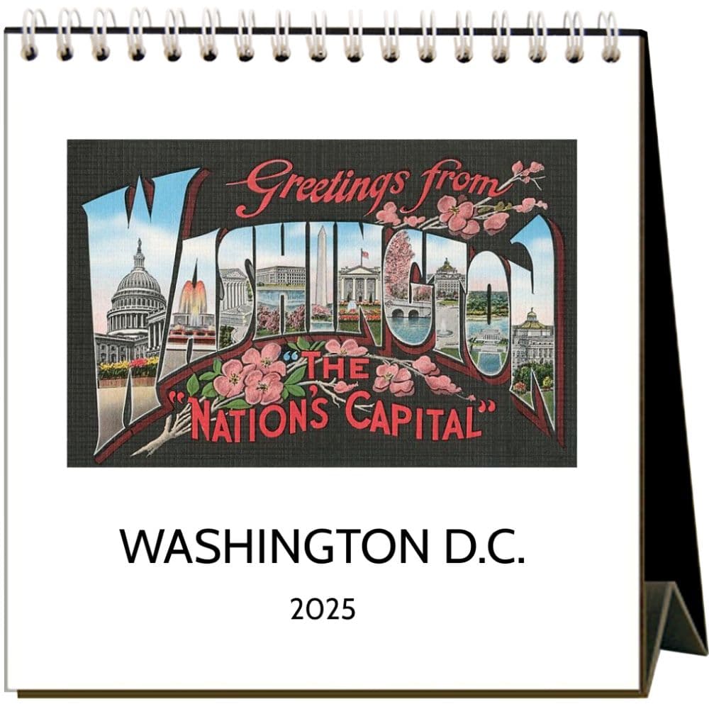 Nostalgic Washington DC 2025 Easel Desk Calendar Main Image
