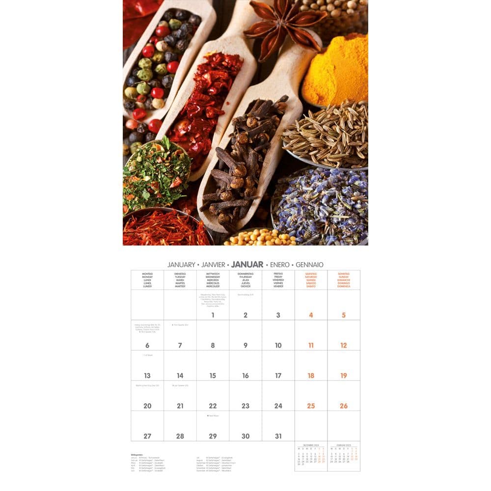 Food & Spices 2025 Wall Calendar - Calendars.com