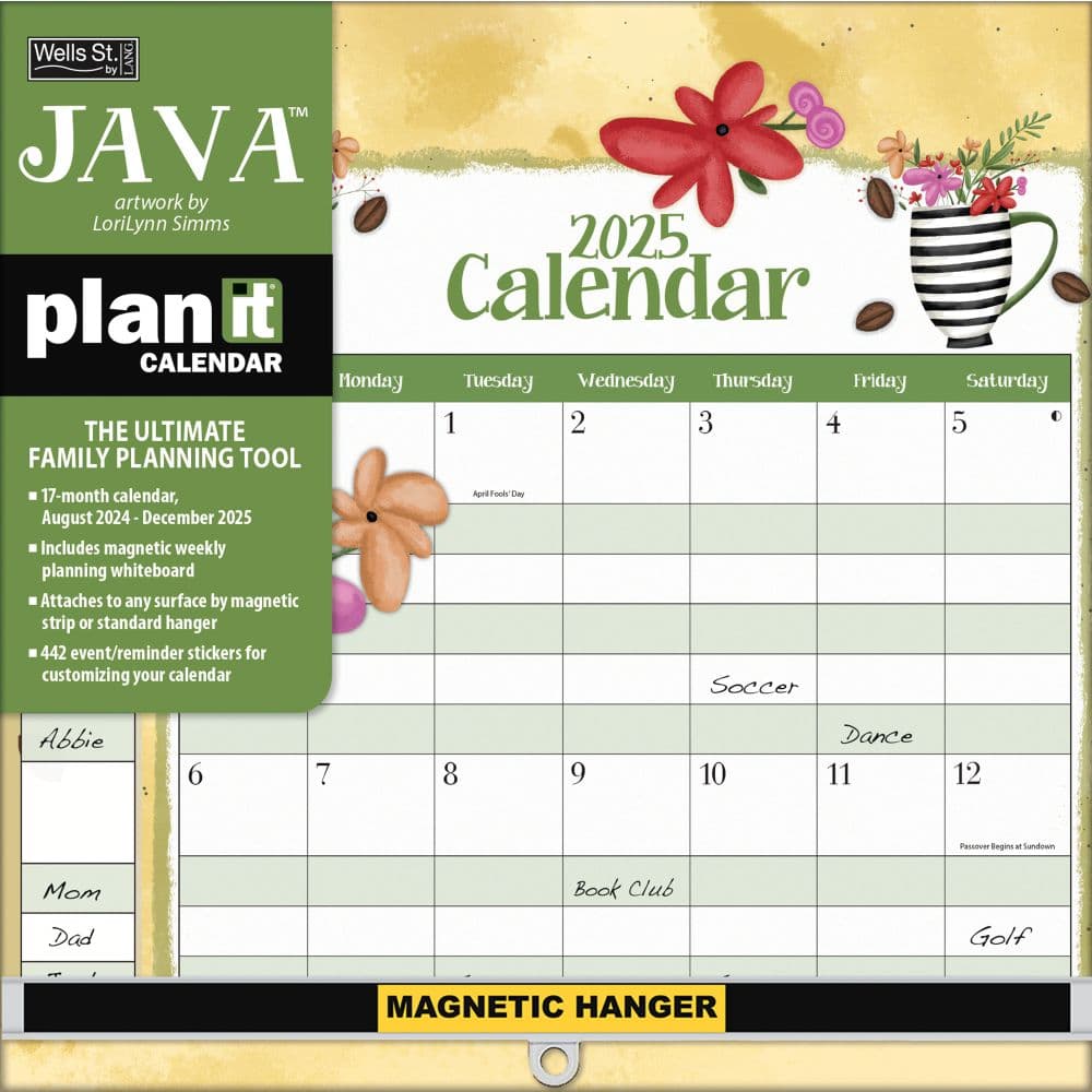 Java by LoriLynn Simms 2025 Plan It Wall Calendar_Main Image