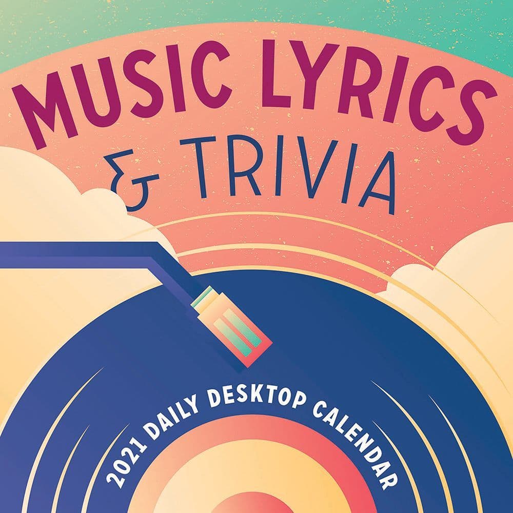 2021 Music Lyrics and Trivia Desk Calendar