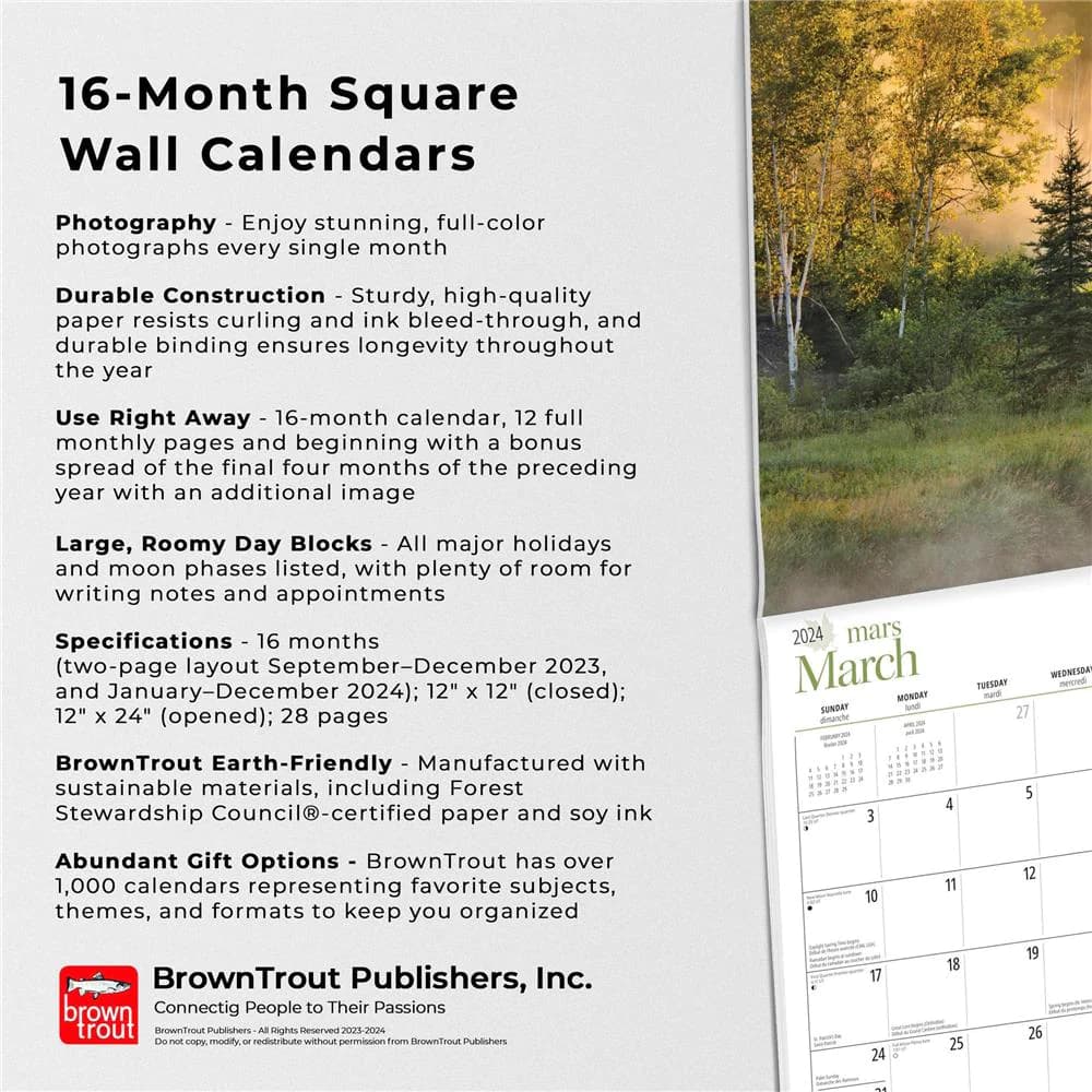 Ontario 2024 Wall Calendar features