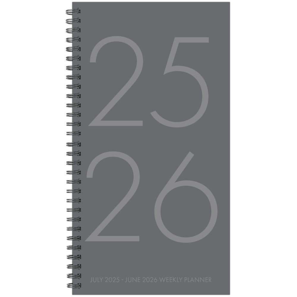 Charcoal Gray Academic 2026 Weekly Spiral Planner Main Image