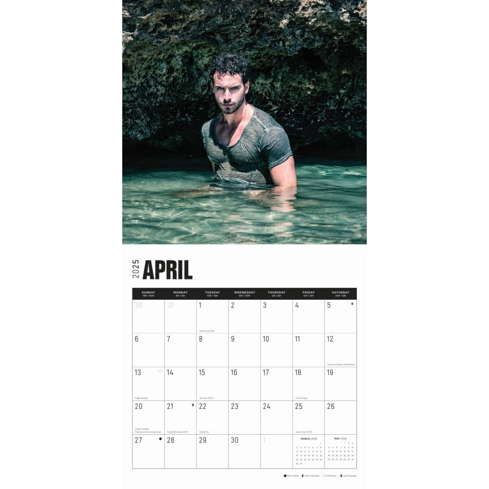 Hot Guys 2025 Wall Calendar Second Alternate Image width="1000" height="1000"