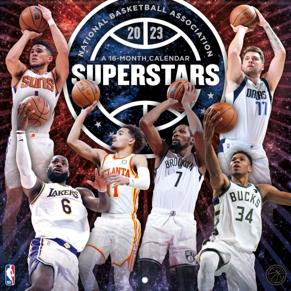 NBA Superstars 2023 Wall Calendar