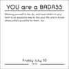 image You Are a Badass 2026 Desk Calendar Fourth Alternate Image