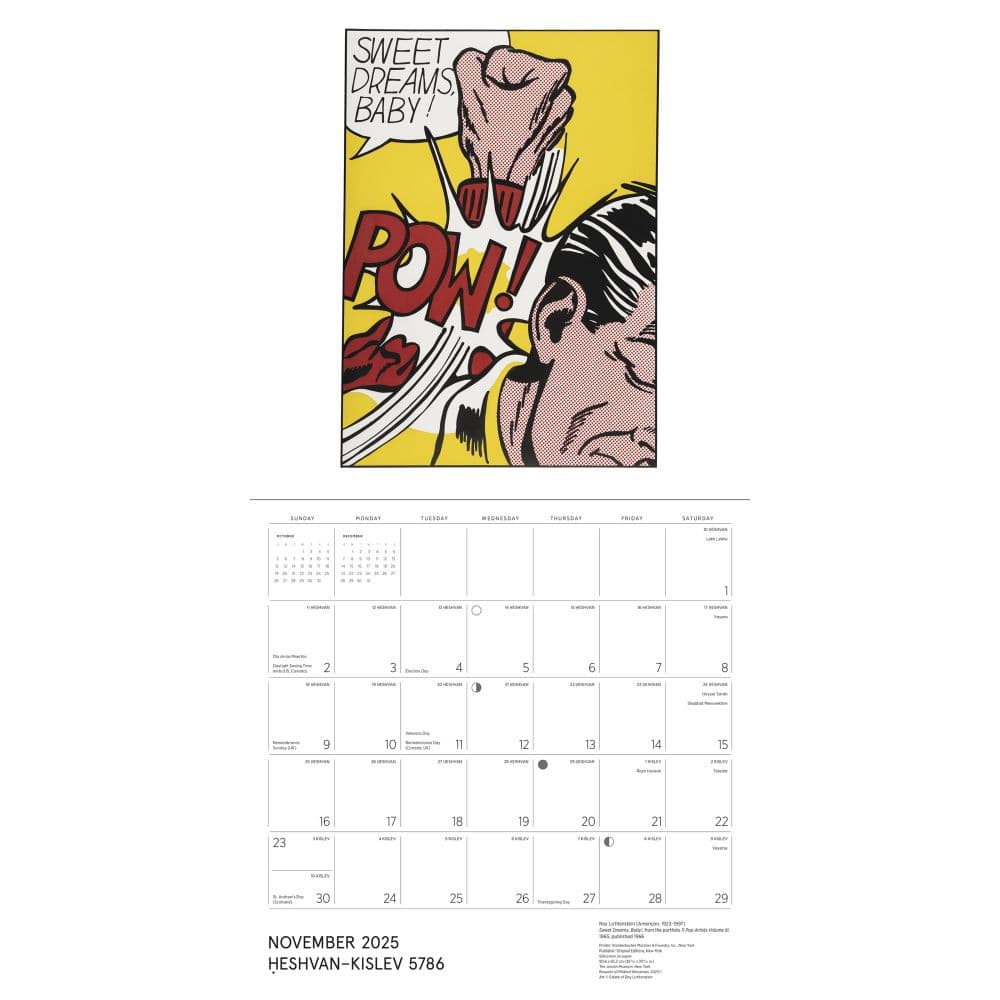 Jewish Museum 2026 Wall Calendar Third  Alternate Image