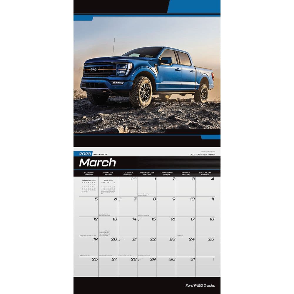 Ford F150 Trucks 2023 Wall Calendar - Calendars.com
