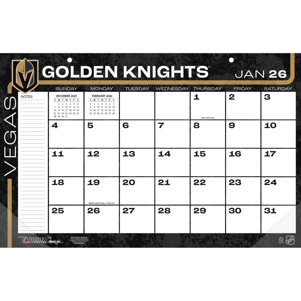 image NHL Vegas Golden Knights 2026 Desk Pad