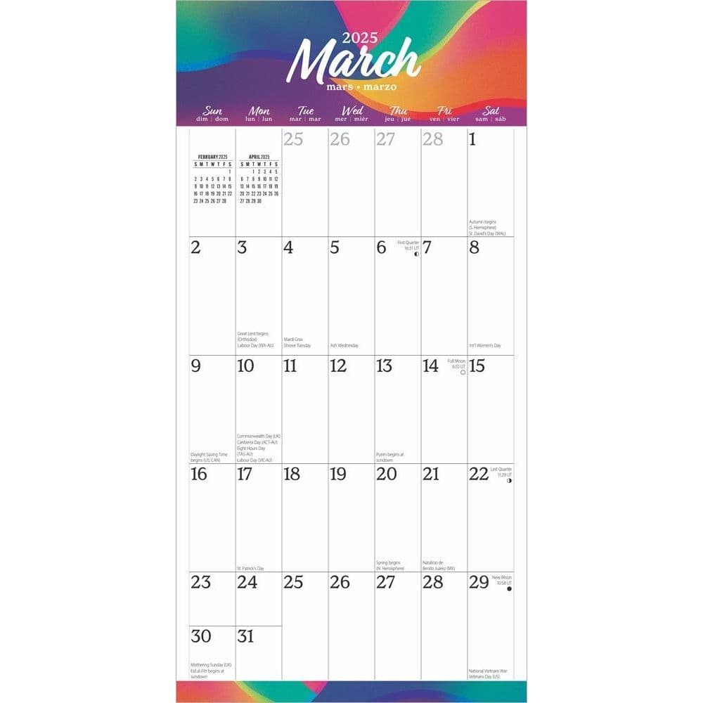 Big and Bright Large Print 2025 Wall Calendar Second Alternate Image