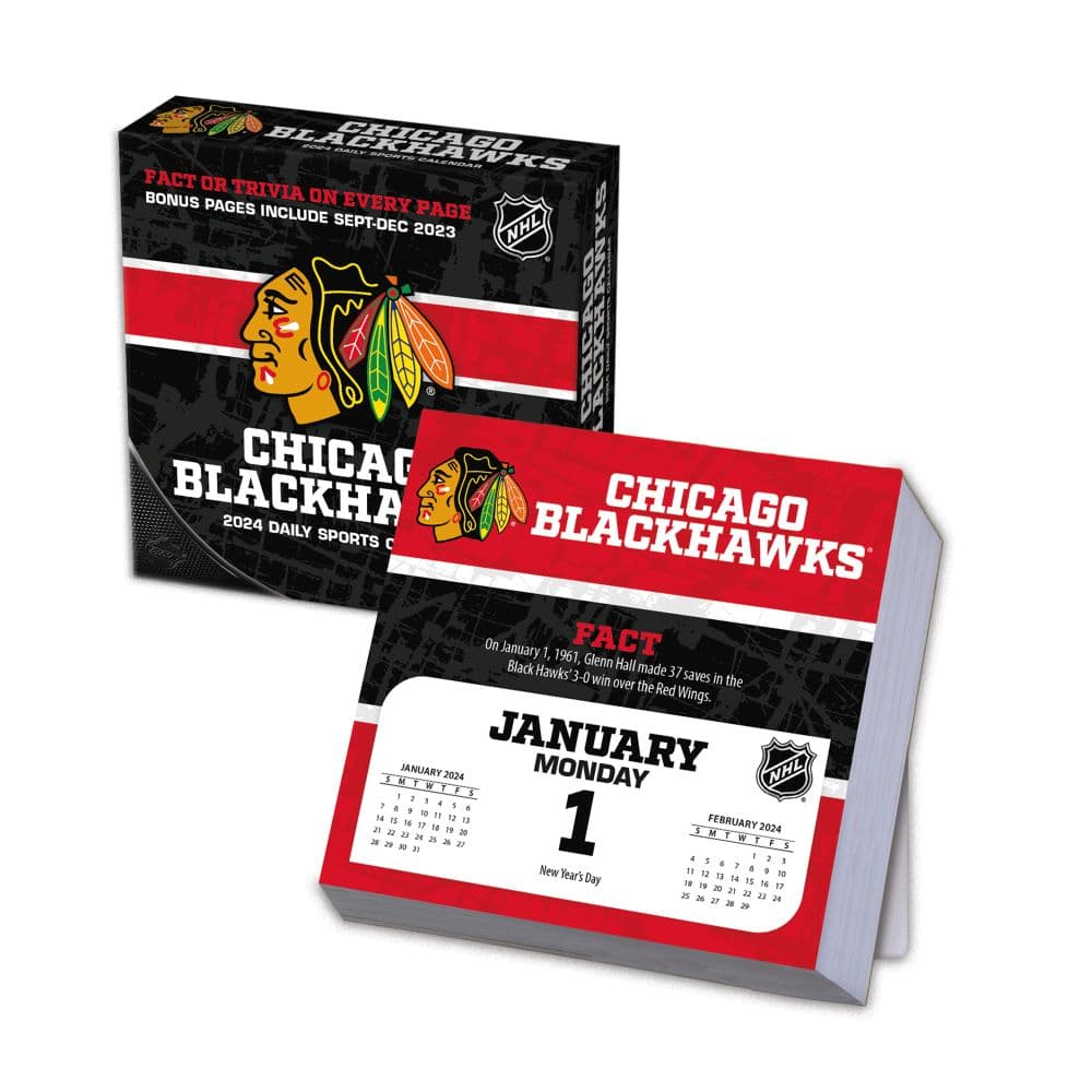 Chicago Blackhawks 2025 Desk Calendar