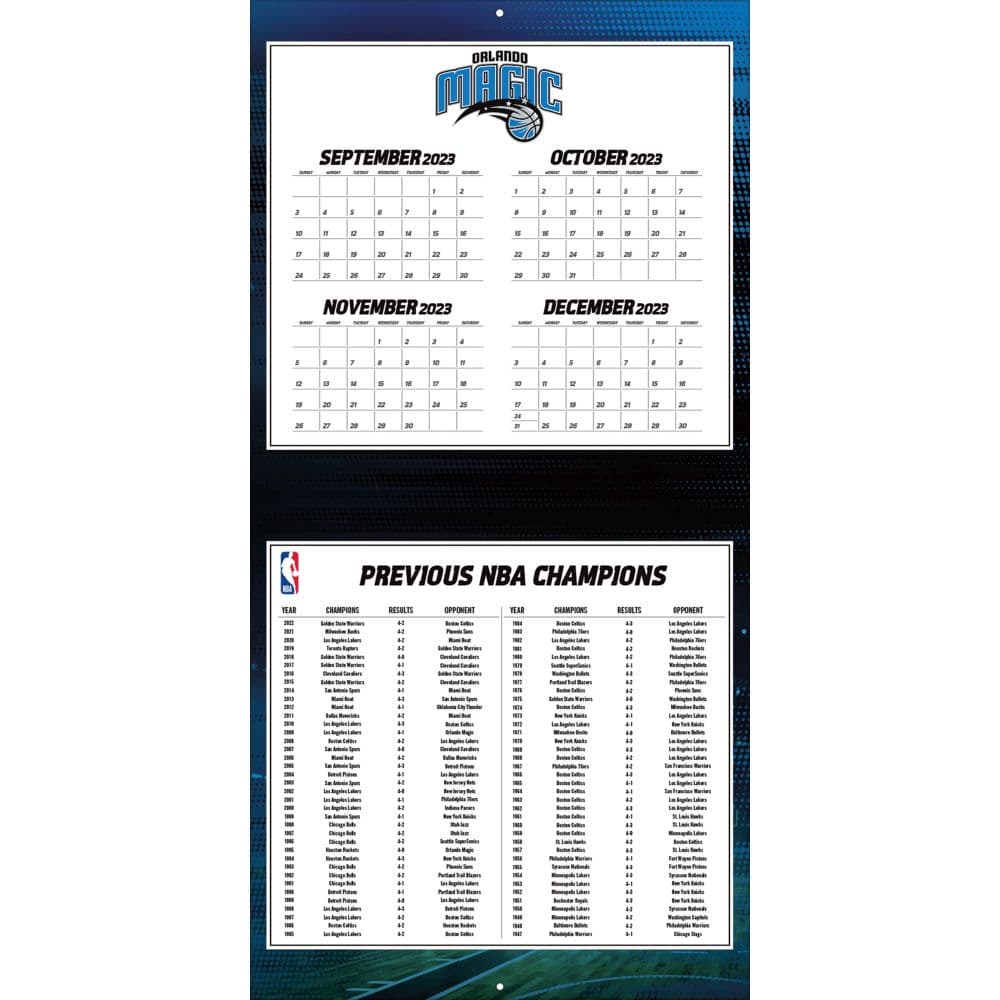 Orlando Magic 2024 Wall Calendar