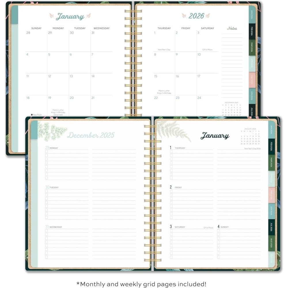 Greenery Deluxe Hardcover High Note 2026 Planner Second Alternate Image