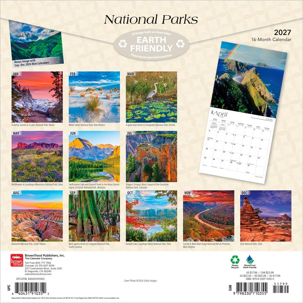 National Parks 2027 Wall Calendar First Alternate Image