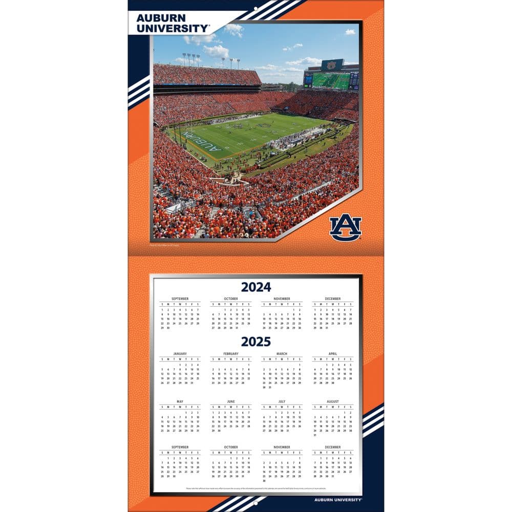Auburn Tigers 2025 Wall Calendar_ALT1