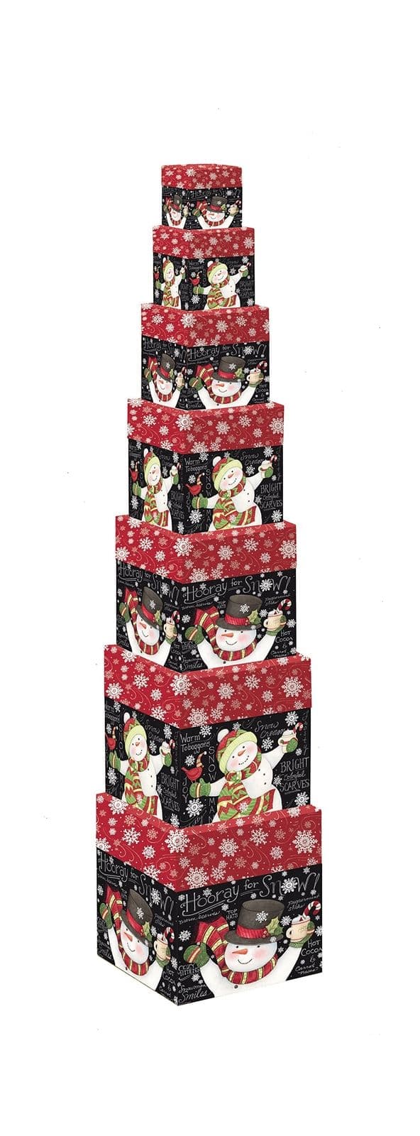 Chalkboard Snowman Decorative Boxes by Susan Winget Main Image