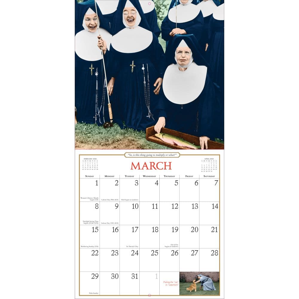 Nuns Having Fun 2026 Wall Calendar Second Alternate Image