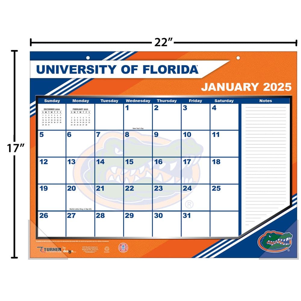 COL Florida Gators 2025 Desk Pad Fourth Alternate Image width="1000" height="1000"