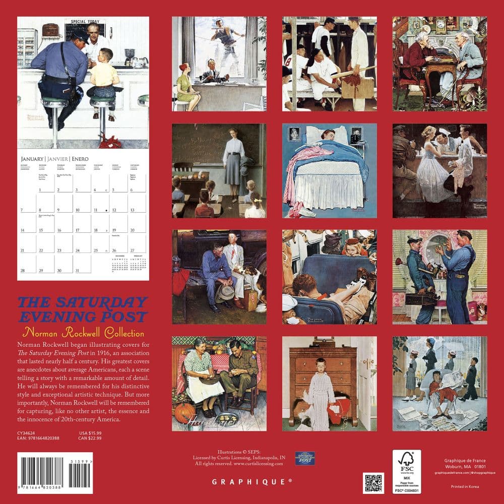 Rockwell 2024 Wall Calendar