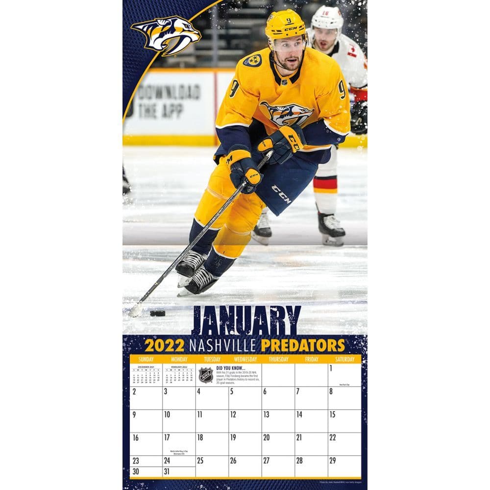 Nashville Predators 2022 Wall Calendar - Calendars.com