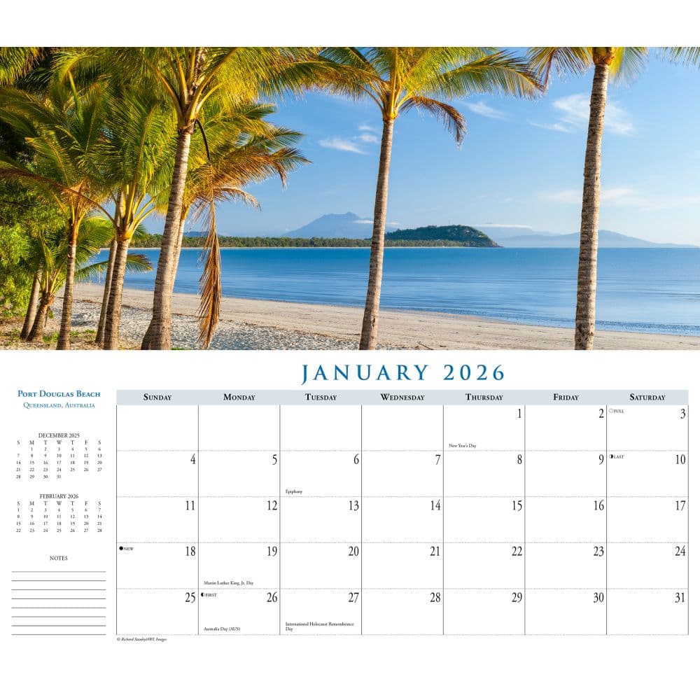 Beaches Panoramic 2026 Wall Calendar Second Alternate Image