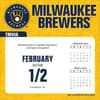 image MLB Milwaukee Brewers 2025 Desk Calendar Second Alternate Image