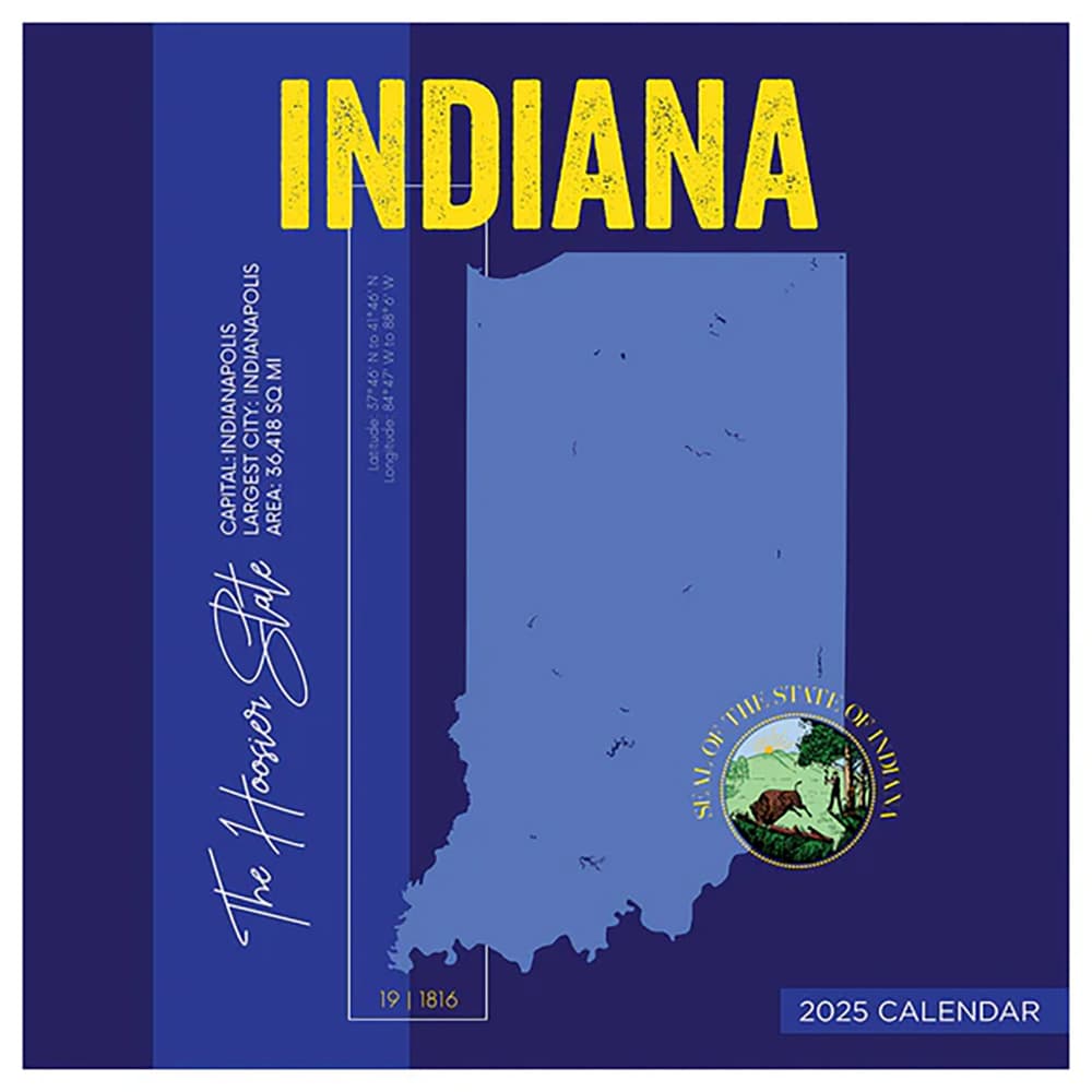 Home Indiana 2025 Wall Calendar