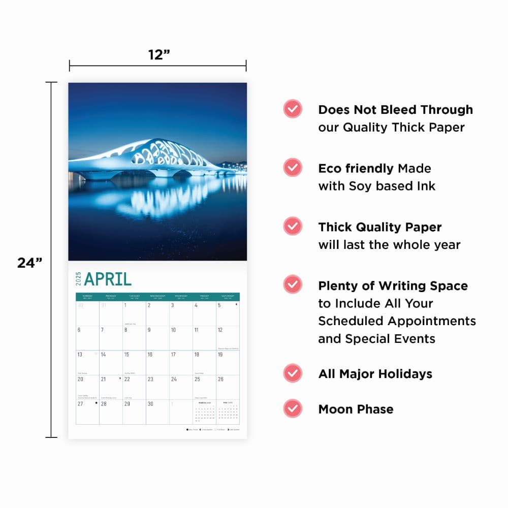 Bridges 2025 Wall Calendar Fourth Alternate Image width="1000" height="1000"