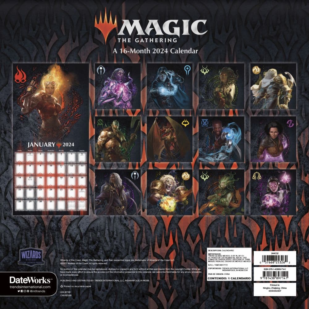 Magic the Gathering 2025 Wall Calendar