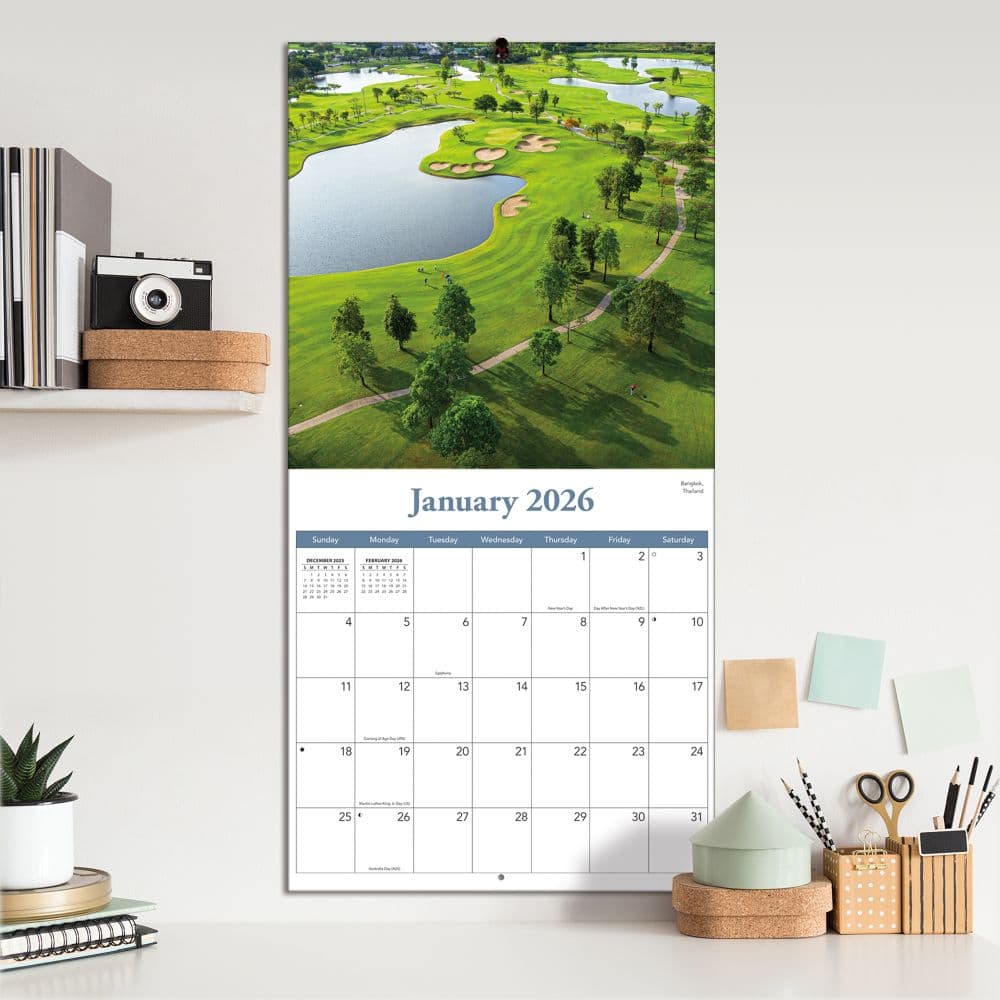 Golf Courses Photo 2026 Wall Calendar_ALT4