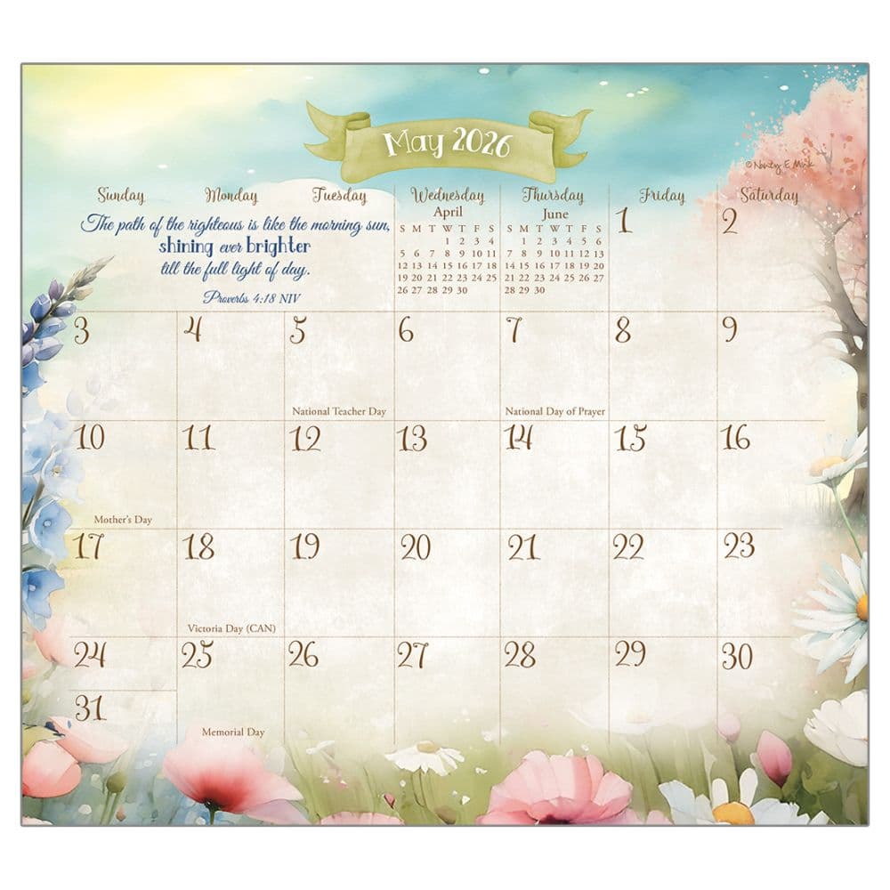 Faithful Heart and Home by Nancy Mink 2026 Magnetic Calendar Main Image