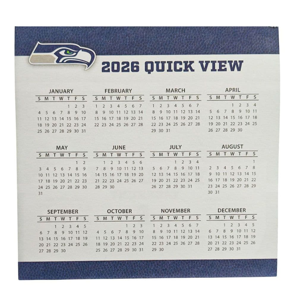 NFL Seattle Seahawks 2026 Desk Calendar Fourth Alternate Image