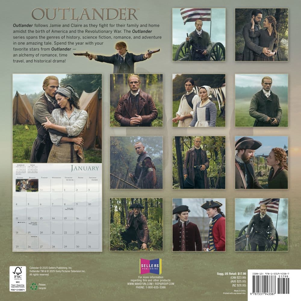 Outlander 2026 Wall Calendar First Alternate Image