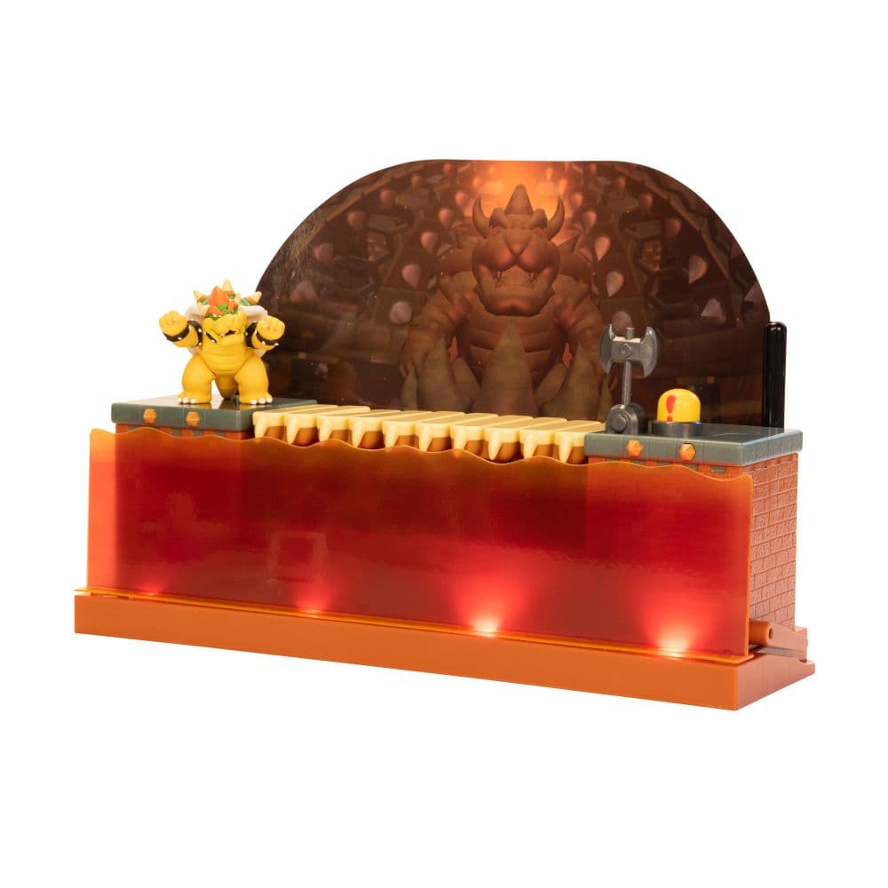 Super Mario Deluxe Bowser Battle Action Figure Playset Sixth Alternate Image