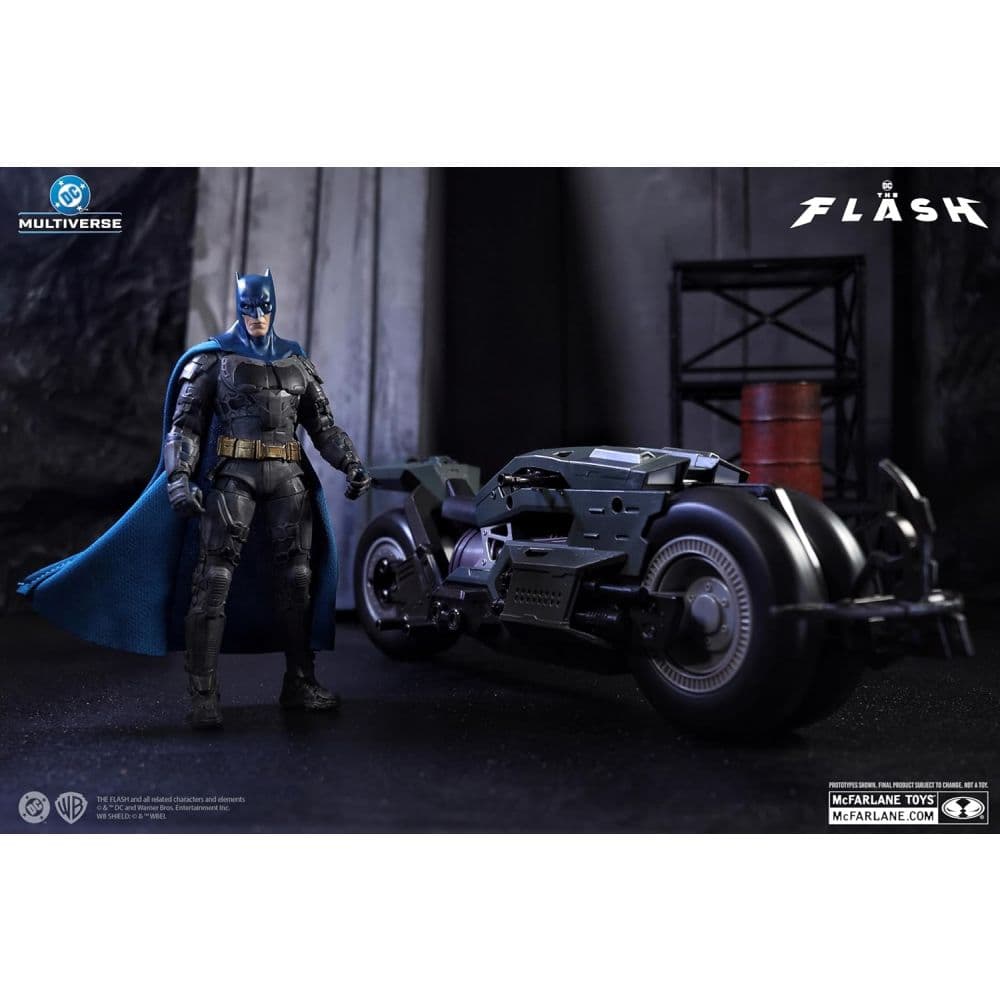DC Multiverse The Flash Movie Batman and Batcycle 2-Pack Fourth Alternate Image