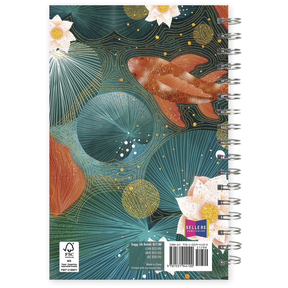 Designer Golden Koi Weekly 2026 Planner First Alternate Image