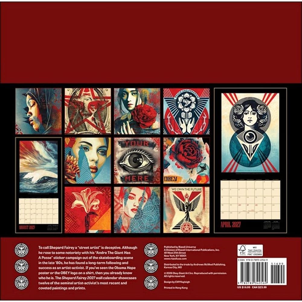 Shepard Fairey 2027 Wall Calendar Fourth Alternate Image