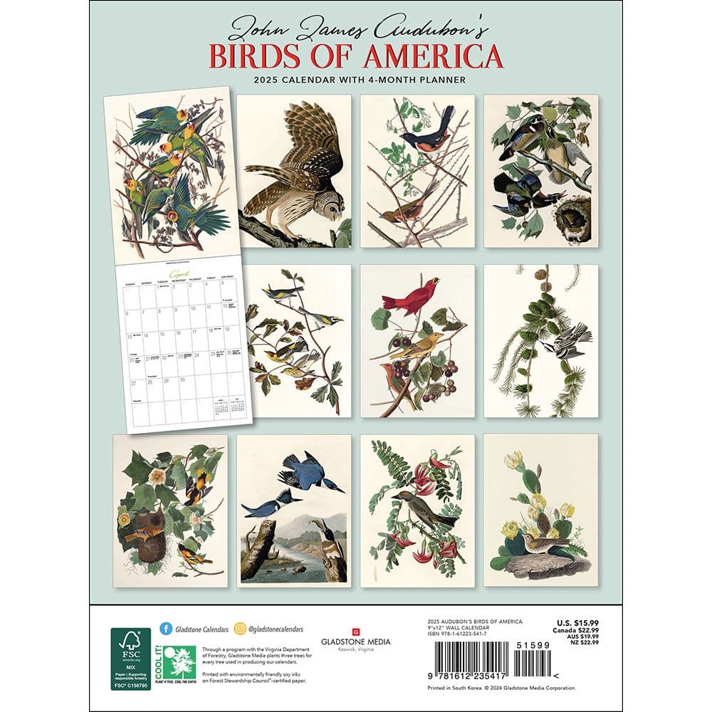 Audubon Birds of America 2025 Wall Calendar First Alternate Image width="1000" height="1000"