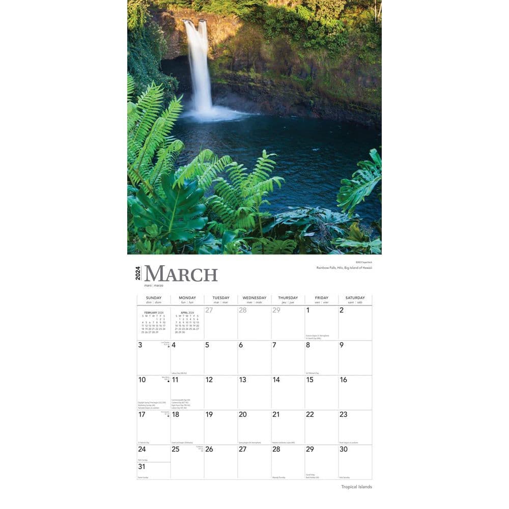 Tropical Islands 2024 Wall Calendar